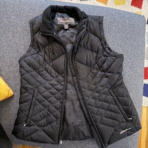 Eddie Bauer Women's Medium Black Quilted Down Vest
